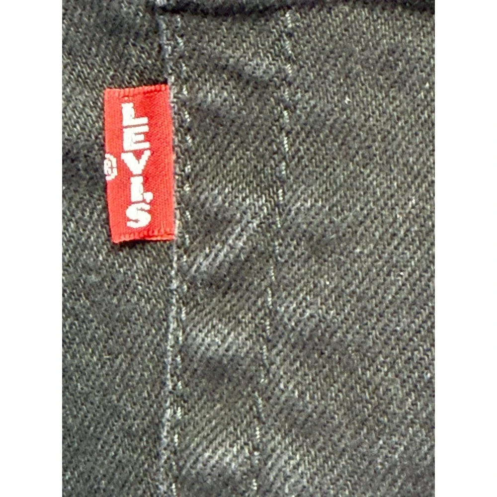 Levis 514 Large E Straight Fit Mens 36x32 Black Denim Jeans (CC8)